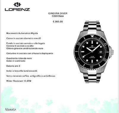 Orologi automatico ginevra diver 026959AA - Foto 2