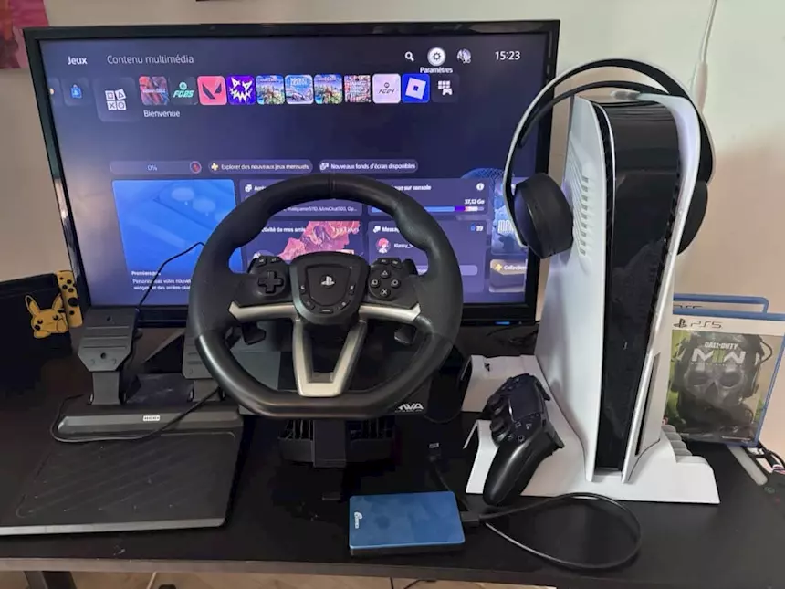Ps5 avec SSD de 1 to supplémentaire), volant ps5