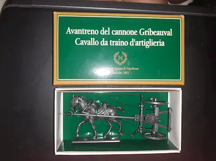 Modellino Avantreno Cannone Gribeauval Cavallo da traino