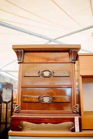 Comodino Classico in Legno Noce - 24677