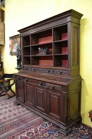 Libreria doppio corpo metà XX secolo stile rinascimentale