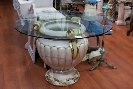 Tavolino da Salotto con Piano in Vetro - 25050