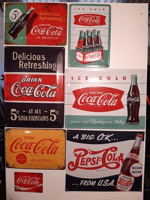 Artico vintage coca-cola e pepsi cola