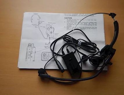 HMC-2 Kenwood Cuffia micr. con Vox e PTT, come nuovo, mai usato - Foto 4