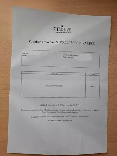 Voucher FITACTIVE Varese