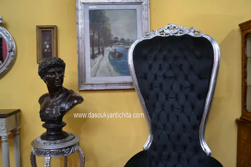 Trono argentato stile Barocco - Foto 6