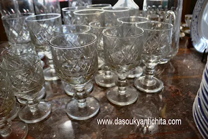Servizio di bicchieri in cristallo vintage Webb Corbett, modello georgiano - Foto 6