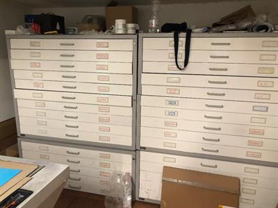 Cassettiera da archivio stampati da 15 cassetti 90x120 utile
