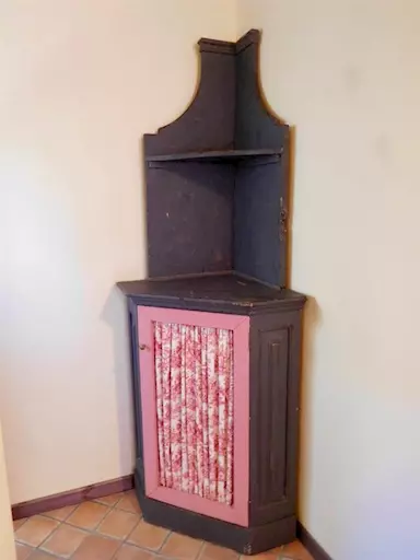 Cantonale antico provenzale metà '800, laccatura originale, colore blu - Anteprima 1