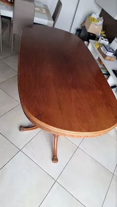 Tavolo da sala, in legno massello noce nazionale, ottimo stato - Foto 6