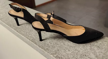 Sandalo da donna scamosciato blu, numero 37