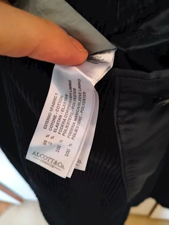 Blazer/giacca uomo taglia 50 blu navy velluto, colore blue - Foto 3