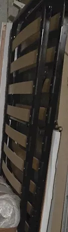 Rete a doghe per letto singolo 80x190 senza piedini + materasso