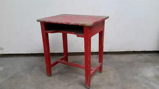 Banco da scuola fine 800 intatto con colore originale