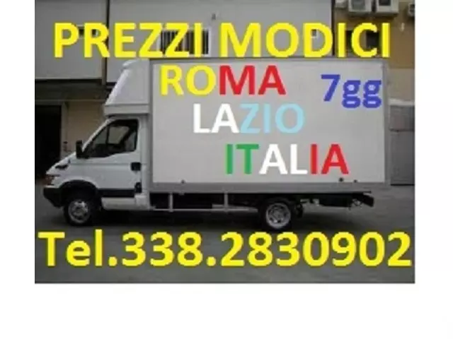 Traslochi, trasporti e sgomberi rapidi ed economici 7 gg su