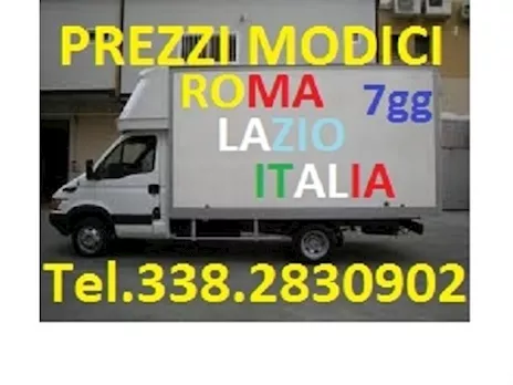 Traslochi, trasporti e sgomberi rapidi ed economici 7 gg su