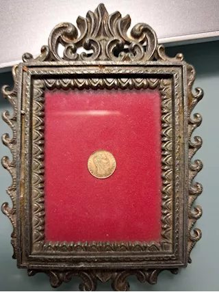 Moneta originale oro 1865 Messico Maximiliano Imperador