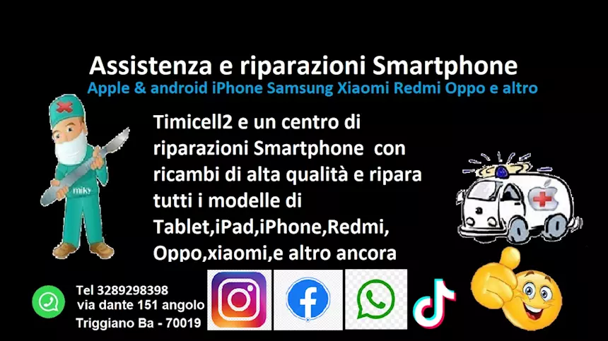 IPhone con vetro posteriore e display rotto, come nuovo