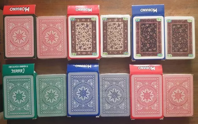 Foto 2Lotto 6 mazzi carte poker cristallo Modiano TV Sorrisi e Can