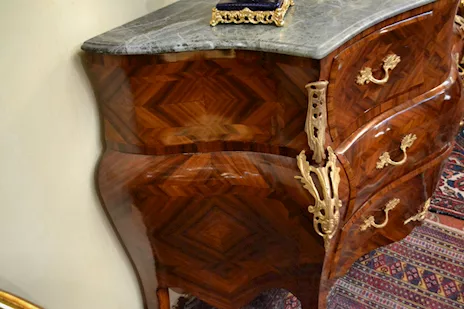 Commode-cassettone stile Luigi XV cm. 150 cm, in legno massello - Anteprima 4