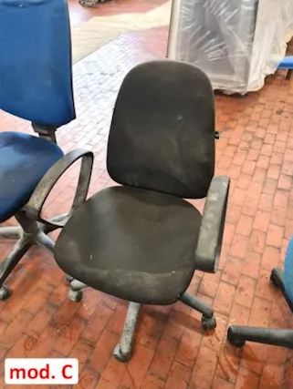4 sedie girevoli da ufficio usate, mod. B - Foto 4
