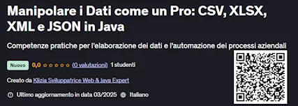 Manipolare i Dati come un Pro: CSV, XLSX, XML e JSON in Java