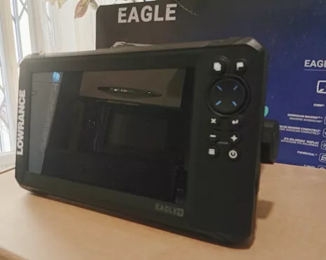 Ecoscandaglio/GPS Lowrance Eagle 9 nuovo, con trasduttore
