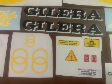 Gilera bullit 1 serie giallo e nero kit adesivi nuovi - Foto 5