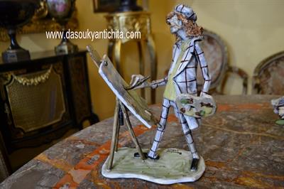 Statuine raffigurante un pittore anni 70 firmato Bencini