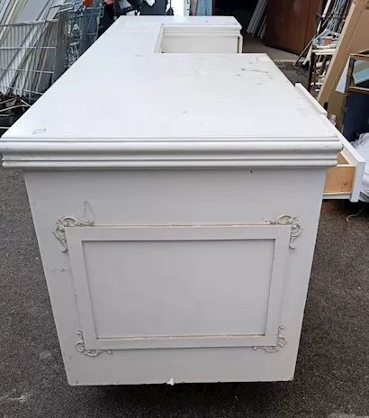 Banco bianco cassa con teca vetrina 34261, in legno - Foto 4
