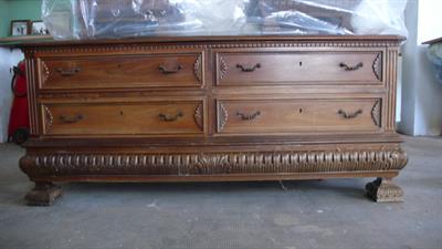 Cassettone inizio 1900 in noce - Foto 3