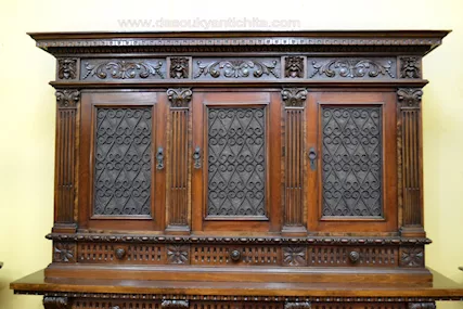 Libreria-credenza metà del XX secolo stile Rinascimento - Foto 3