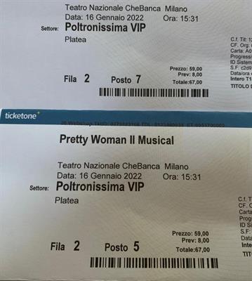 Pretty Woman Teatro Nazionale 16/01/22