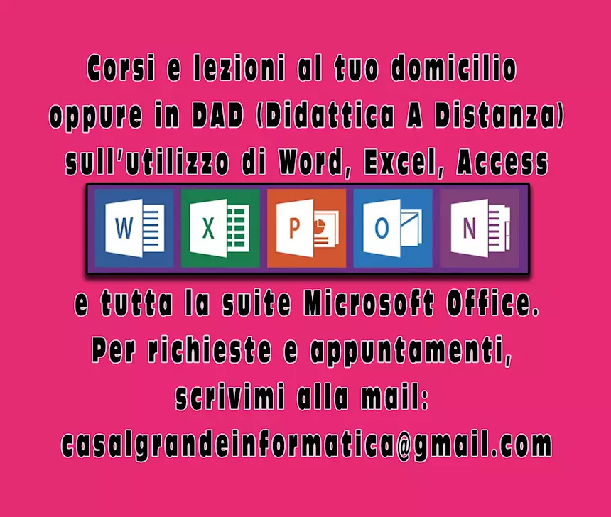 Lezioni a domicilio o in DAD su Excel, Word e Office - Foto 1