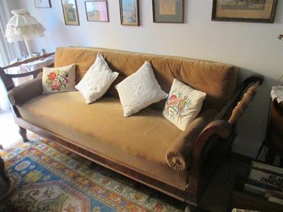 Divano letto epoca Biedermeier XIX secolo autentico