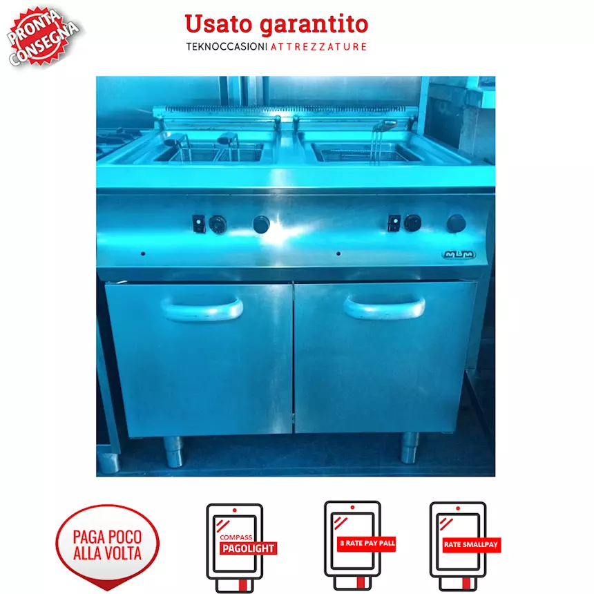 Friggitrice a gas doppia vasca 80x90x110, marca MBM
