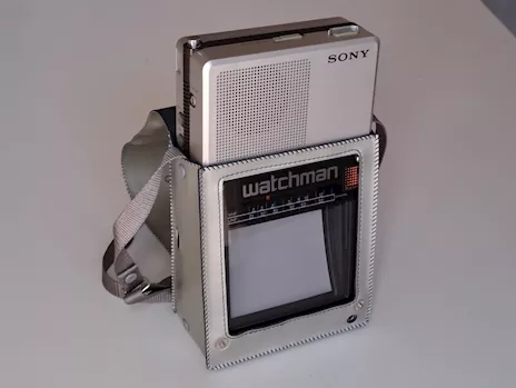 Sony Watchman FD-40E mini TV CRT da collezione