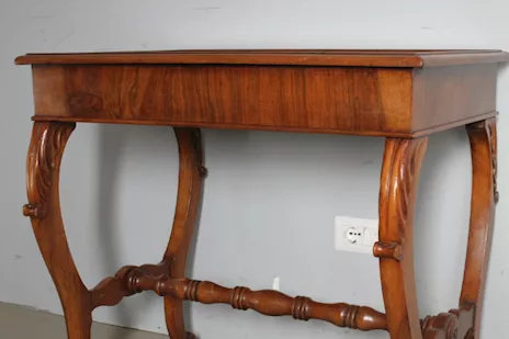 Antica scrivania scrittoio Luigi Filippo noce toscano '800 - Foto 6