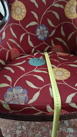 Poltrona elegante stoffa damascata