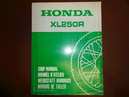 XL250R MANUALE OFFICINA X MANUTENZIONE HONDA