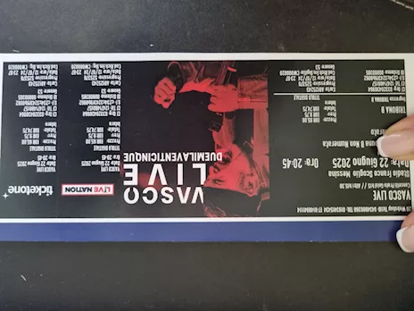 Biglietto concerto Vasco Rossi 22 giugno Messina