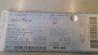 Biglietti maneskin 25 luglio