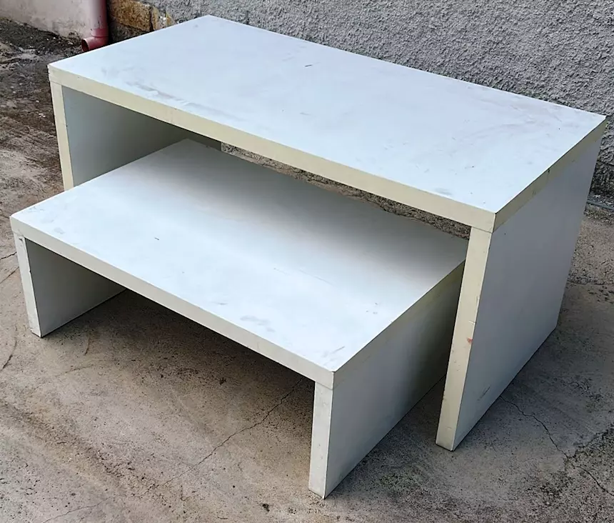 Banco bianco A C 44270, in legno
