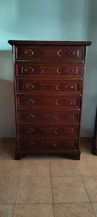 Settimino in legno tinta noce
