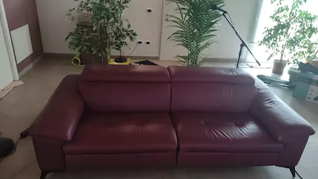 Divano pelle Egoitaliano reclinabile elettricamente