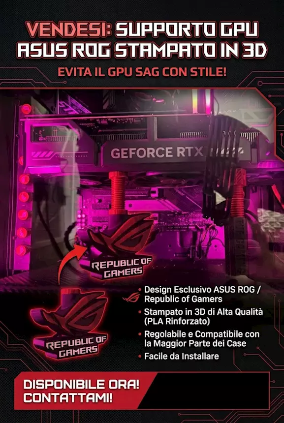 Supporto Scheda Video anti-sag Asus Rog