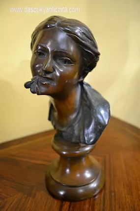 Piccolo busto in bronzo fanciulla di De Martino, ottime condizioni - Foto 2