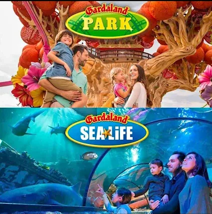 3 biglietti Gardaland park e Sea Life Aquarium data libera
