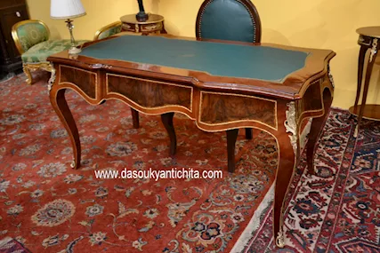 Scrivania presidenziale da centro cm.156 stile Luigi XV - Foto 6