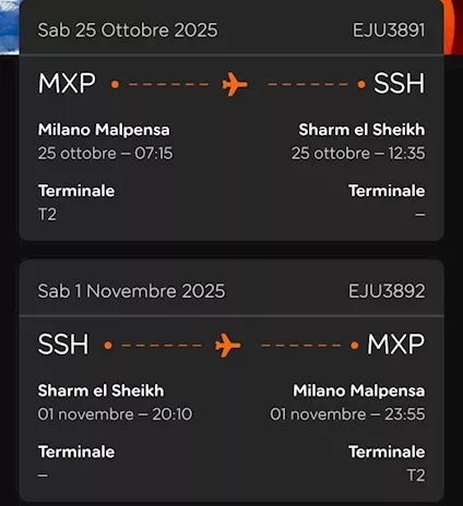 Milano Malpensa - Sharm el Sheikh